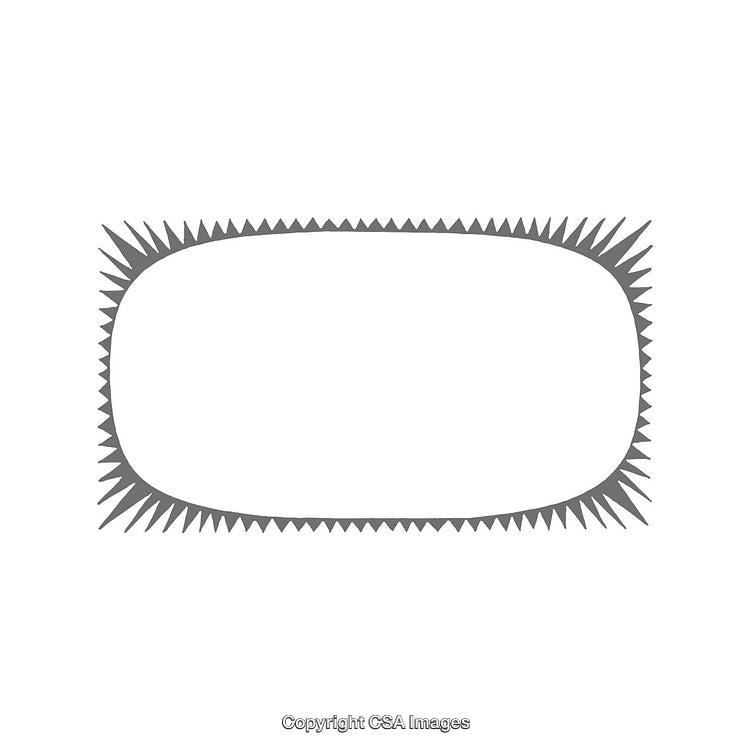 Gray Abstract Spiky Frame On a White Background for Design Uses