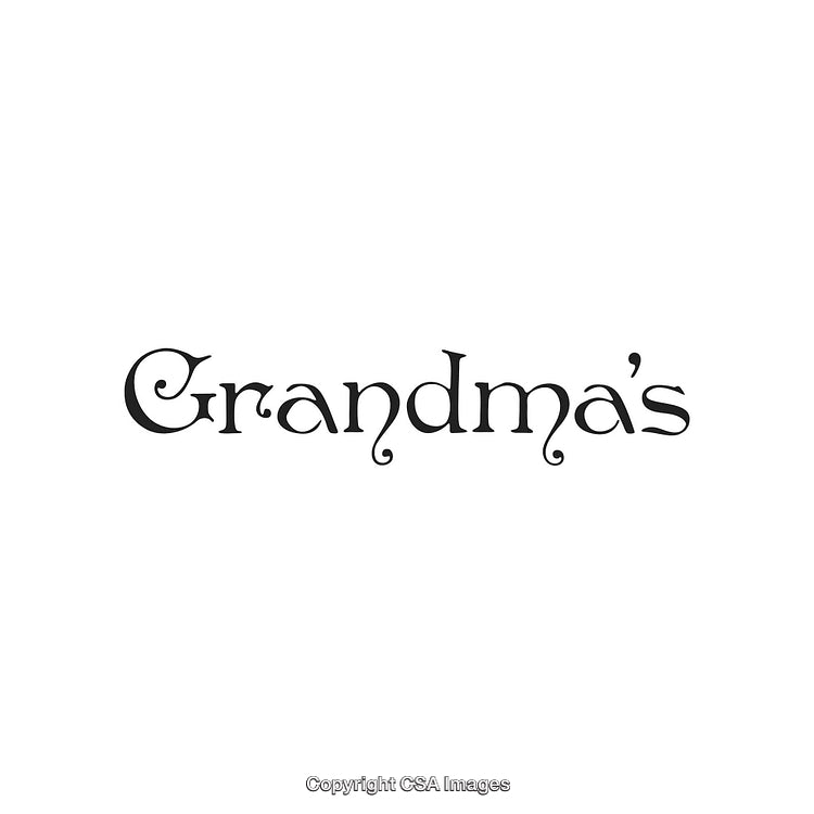 Elegant Decorative Logo with Grandma's Text in Swirled Classic Font Style