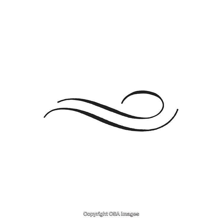 Elegant Decorative Line Art Design with Stylish Black Swirled Curves
