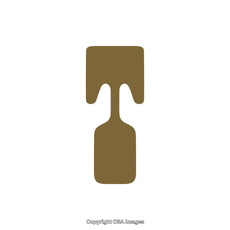 Minimalistic Brown Letter T Icon on White Background