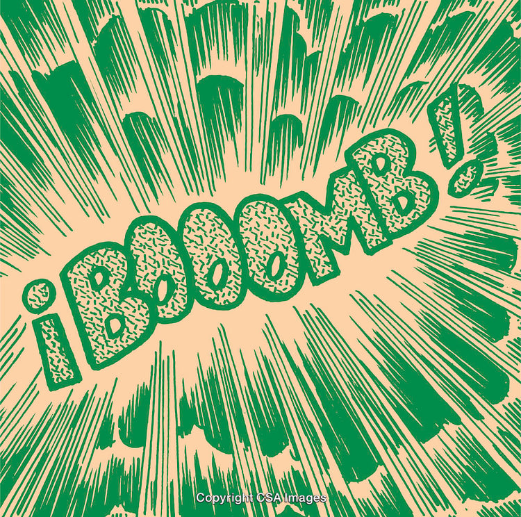 Comic Style Explosion With Green Text and Dynamic Background Effect