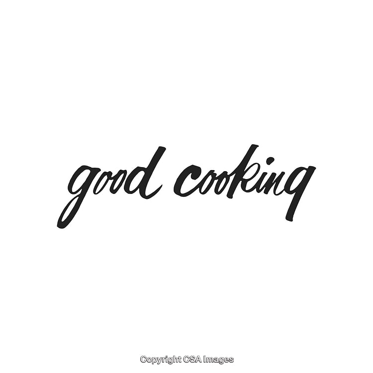 Stylish Handwritten Text 'Good Cooking' on a Minimalist White Background