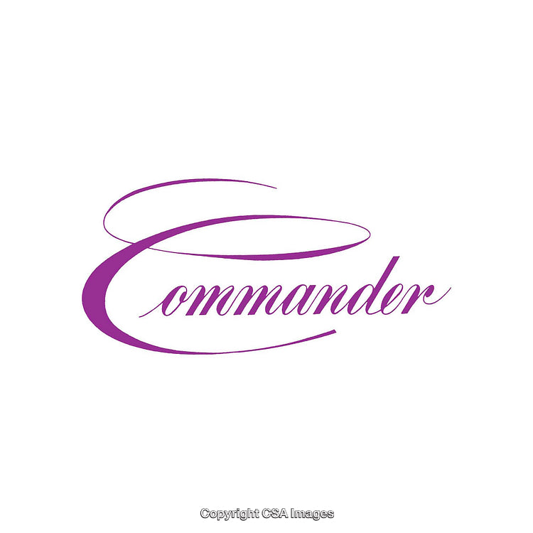 Elegant Purple Script Typography Design Featuring the Word 'Commander'