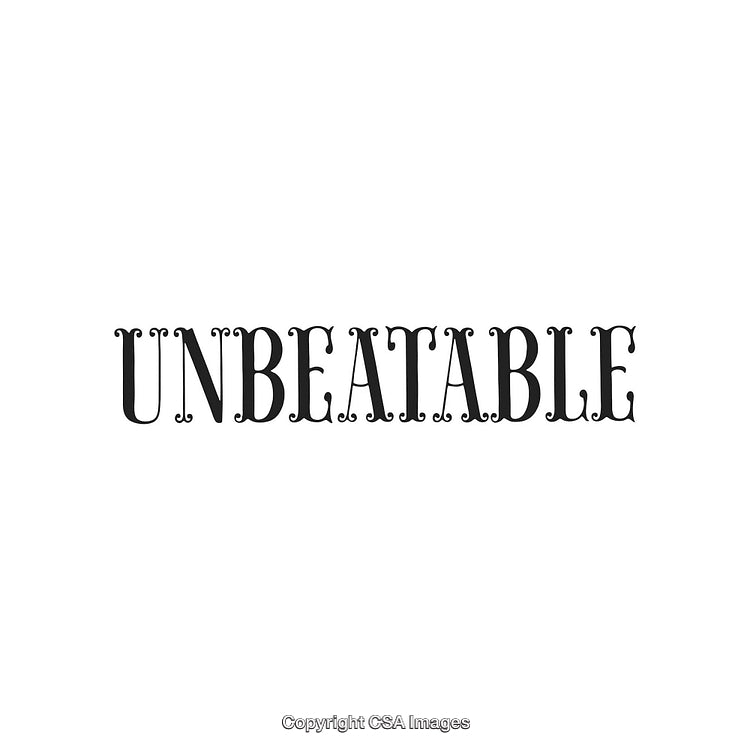 Unbeatable Inspirational Typography with Elegant Font on Clean White Background