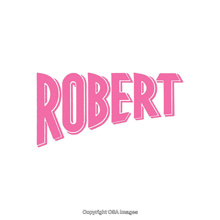 Bold Pink Text "Robert" Displayed on White Background