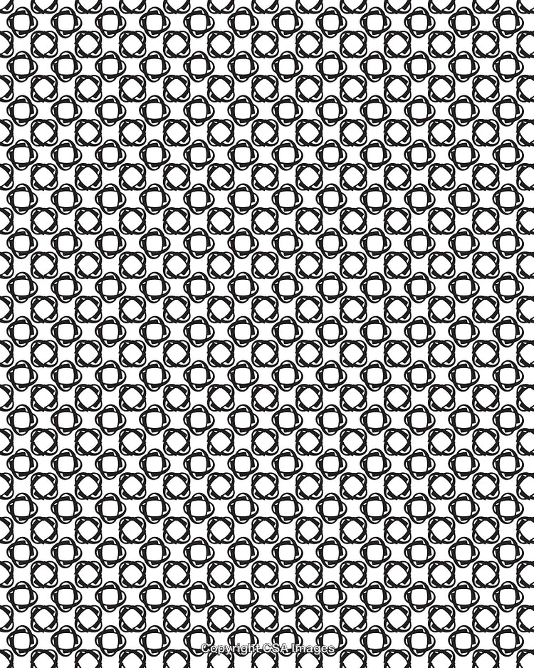 Seamless Abstract Geometric Pattern With Black and White Circular Motifs