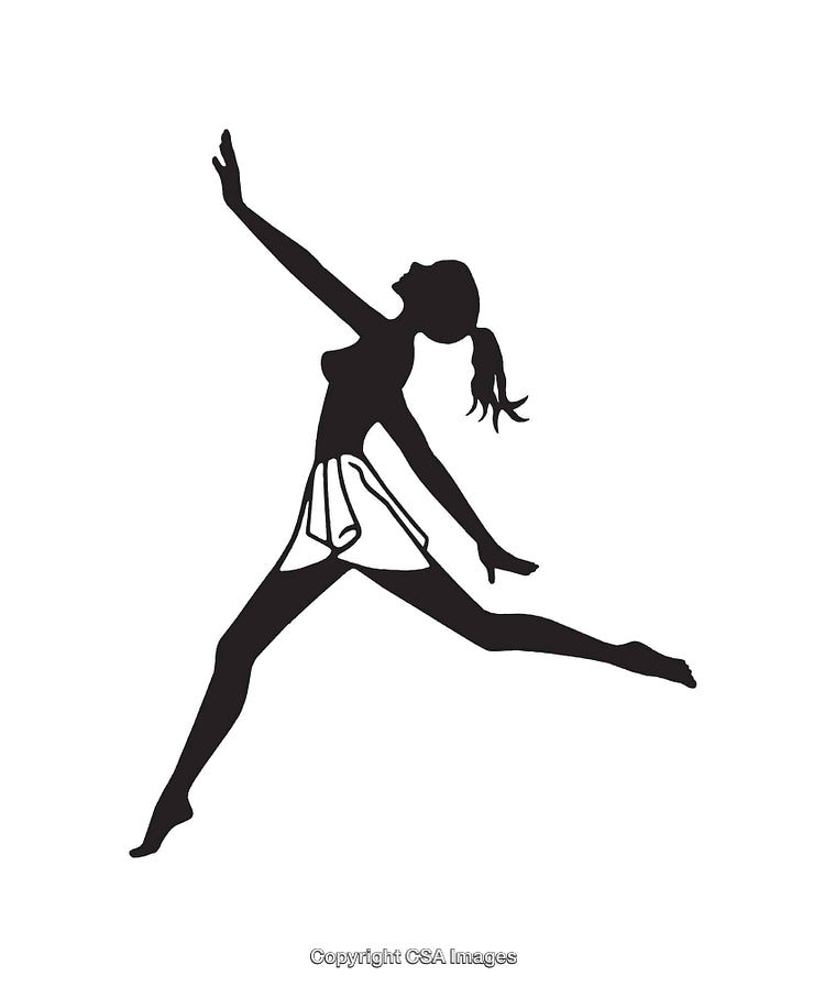 Silhouette of a Dancing Woman in Graceful Motion