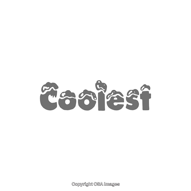 Stylized Text Design of 'Coolest' with Frosted Snow Effects