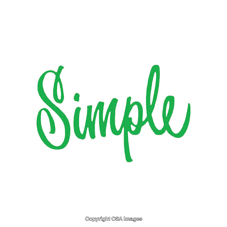 Simple Green Handwritten Text on a Clean White Background