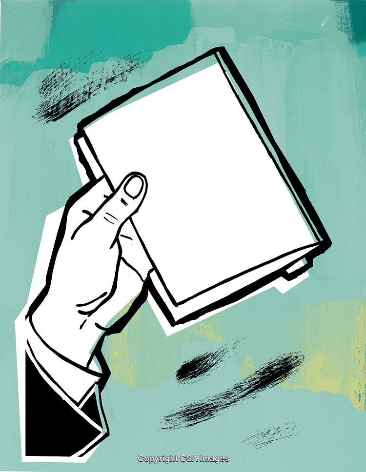 Hand Holding File Folder