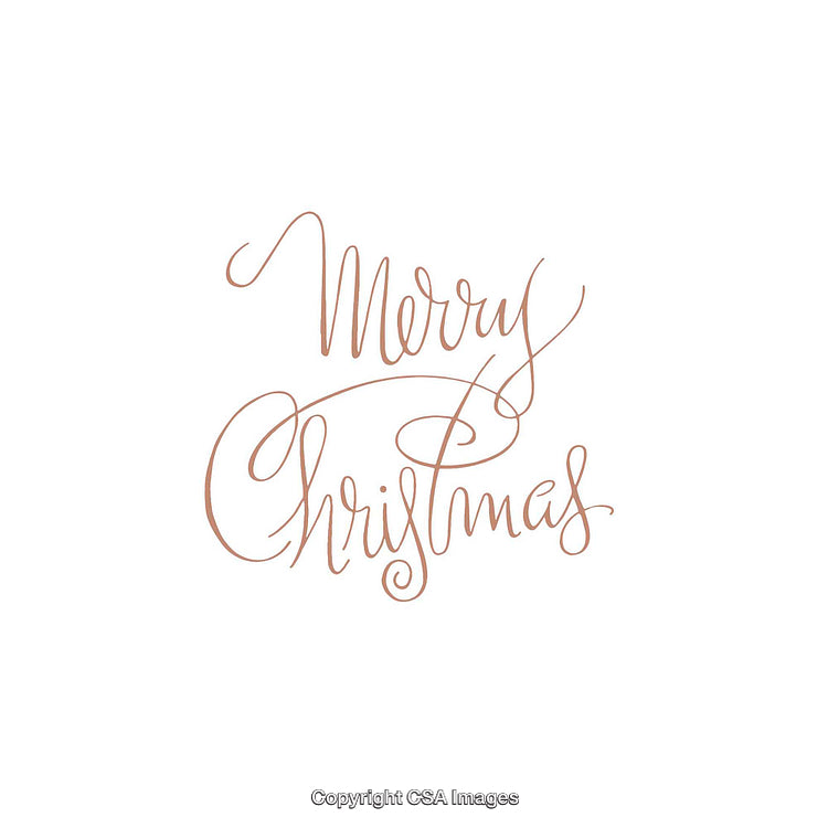 Elegant Merry Christmas Calligraphy on Minimalist White Background