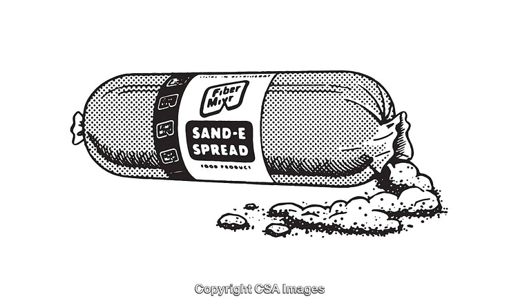 Vintage Black and White Illustration of Packaging Design with Texture