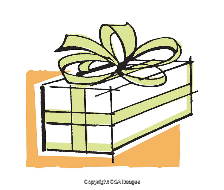 Illustration of a Wrapped Gift Box With a Stylish Bow Design