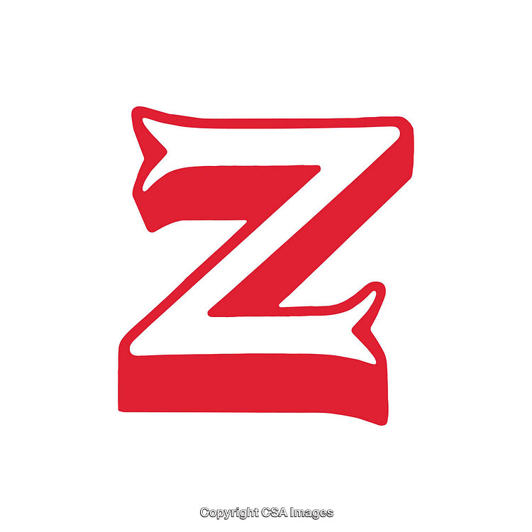 Bold Red Letter Z Design on a Clean White Background
