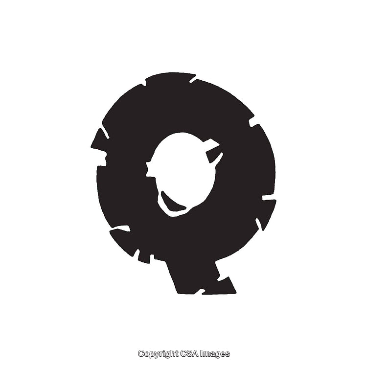 Black Silhouette of the Letter Q in Abstract Shape Design