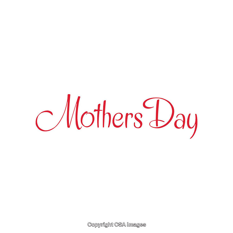 Elegant Red Text for Celebrating Mother's Day Festivities and Joy