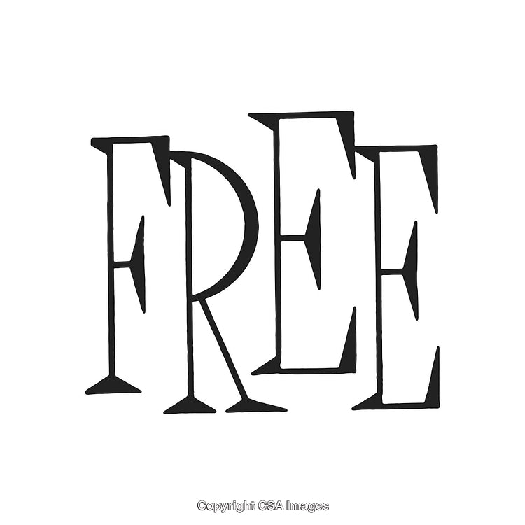 Artistic Typography Design Featuring the Word "Free" in Bold Style