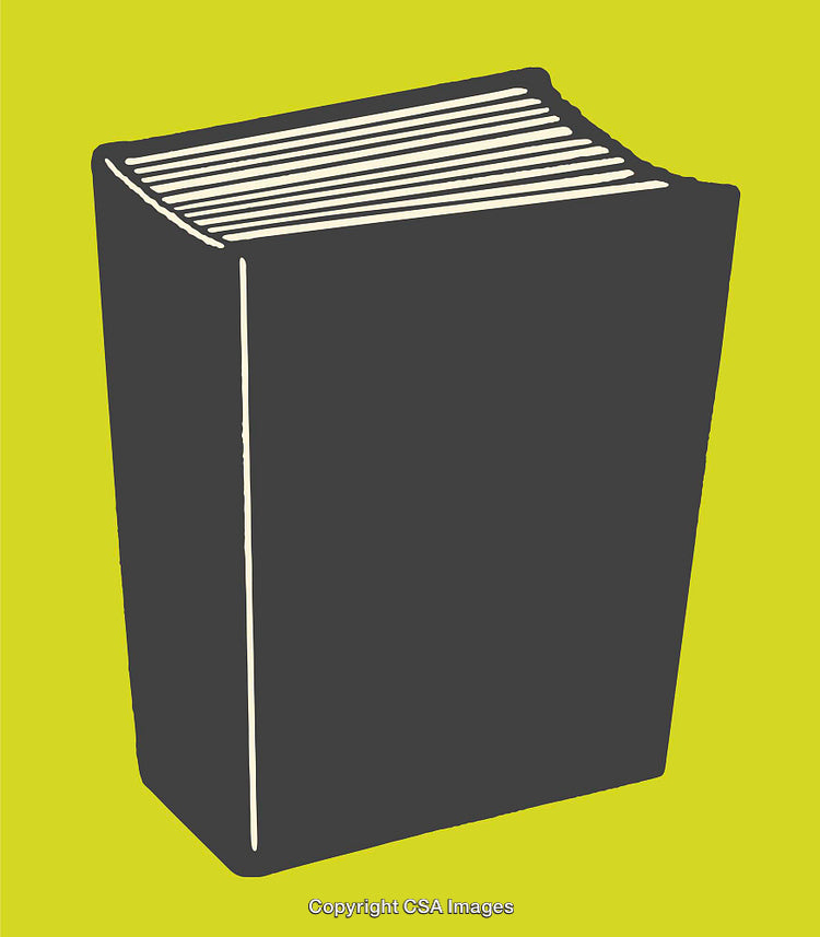 Minimalistic Illustration of a Closed Book in Modern Design