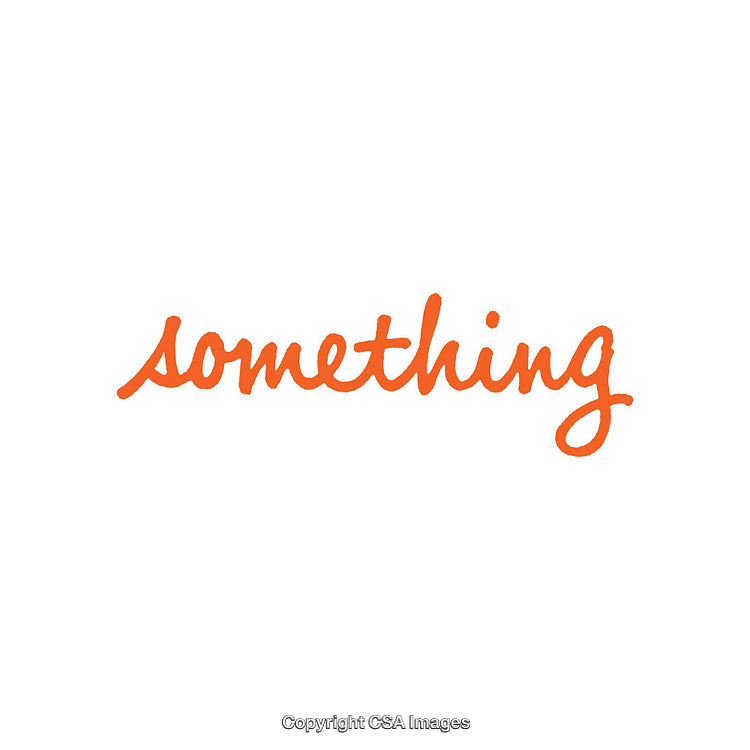Orange Script Word Art on Clean White Background