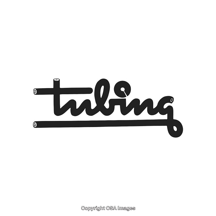 Creative Typography Design Featuring the Word Tubing with Artistic Pipe Lettering