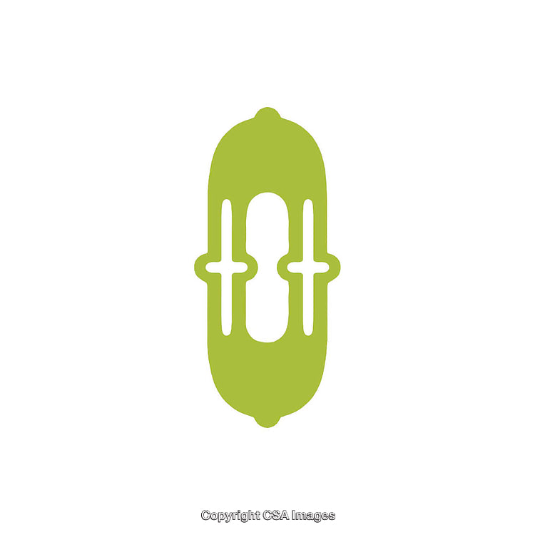 Minimal Green Abstract Letter O Design on White Background