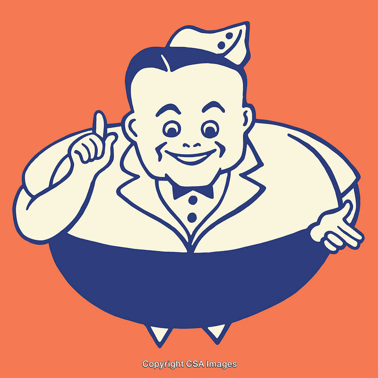 Vintage Style Cartoon of a Smiling Person in Retro Artwork Design