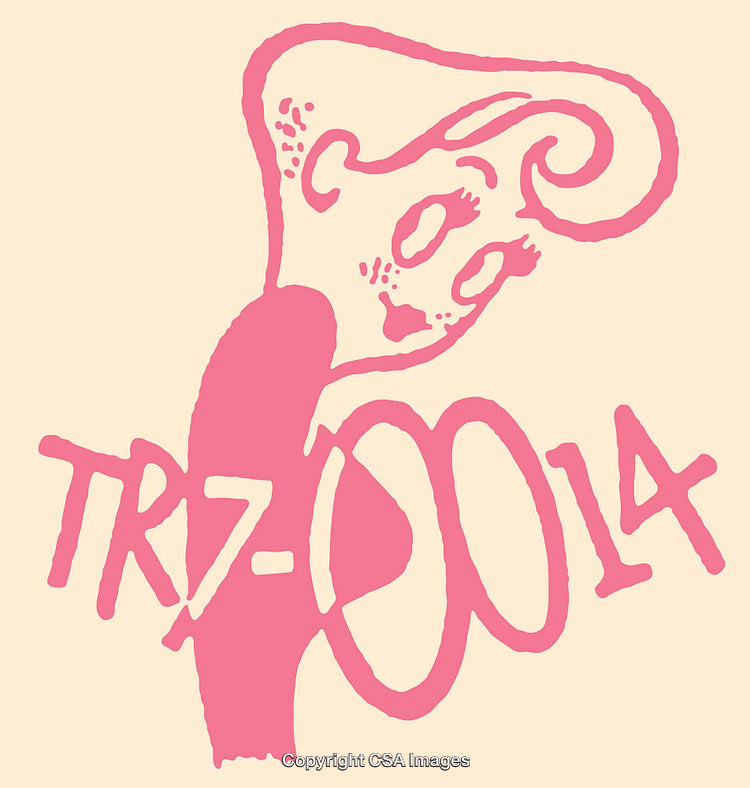 Abstract Color Line Art with Whimsical Characters and Numbers