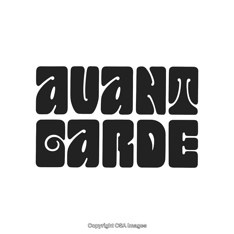 Retro Inspired Bold Black And White Avant-Garde Style Text Design