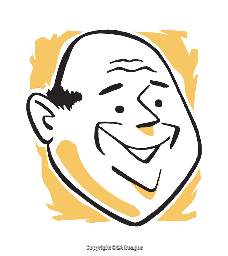 Colorful Cartoon Smiling Character Illustration with Expressive Features