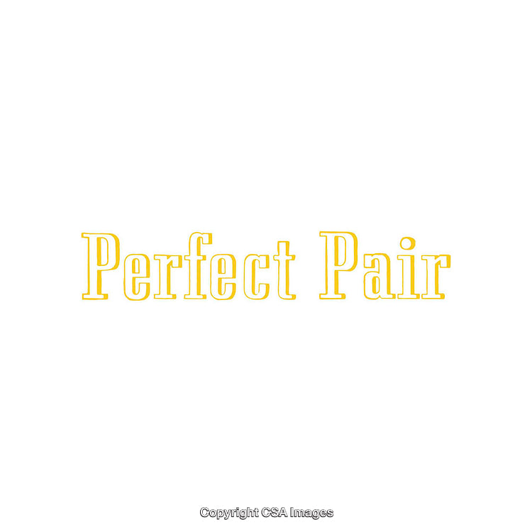 Minimalistic Yellow Perfect Pair Typography on White Background