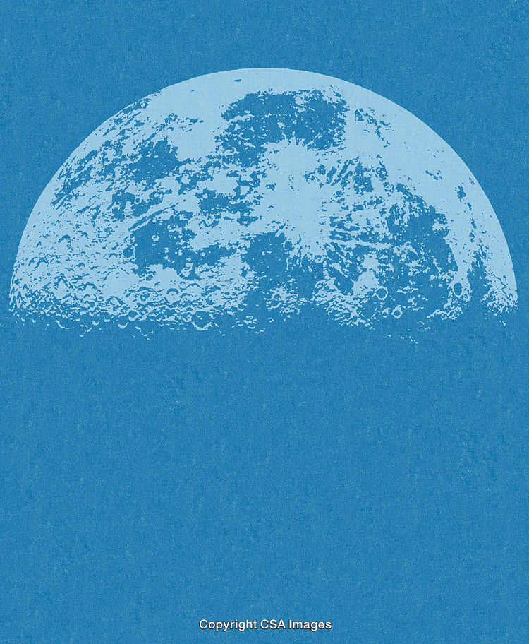 Artistic Representation of the Moon on Solid Textured Background