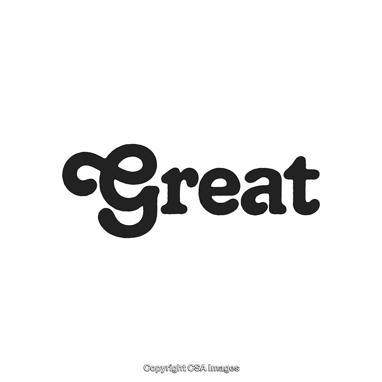 Stylish Retro Typography Design Featuring the Word 'Great' in Bold Style
