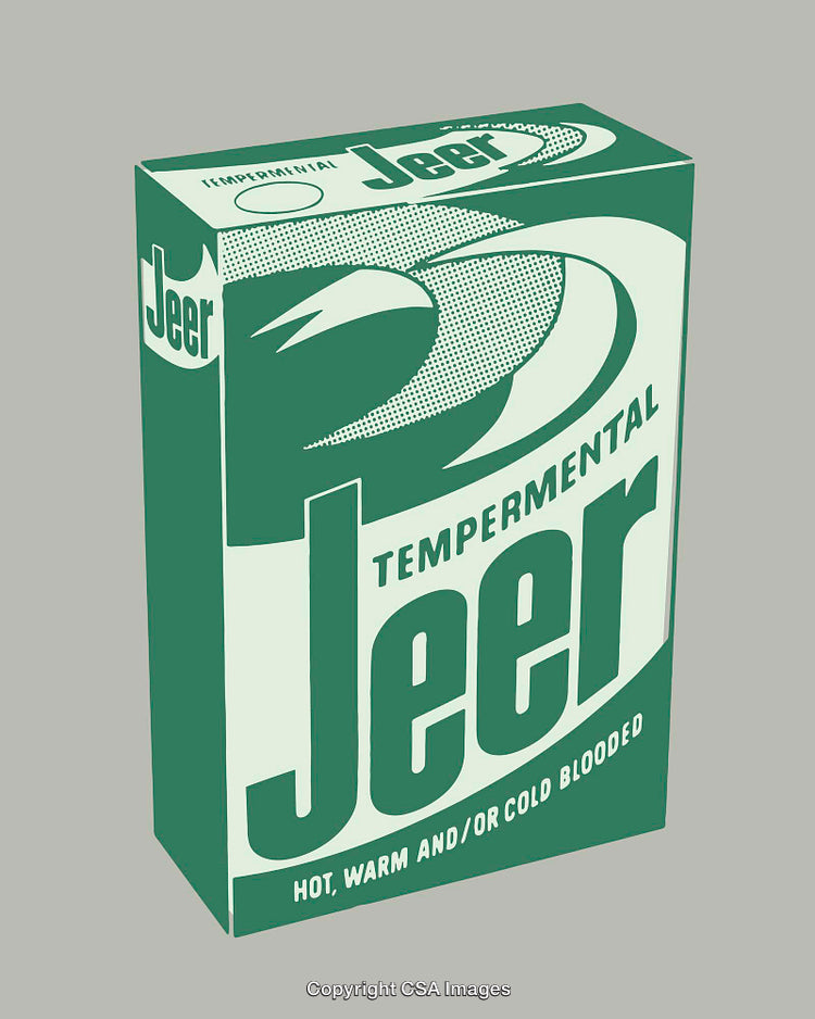 Vintage Styled Green Product Packaging Featuring Retro Typography Design