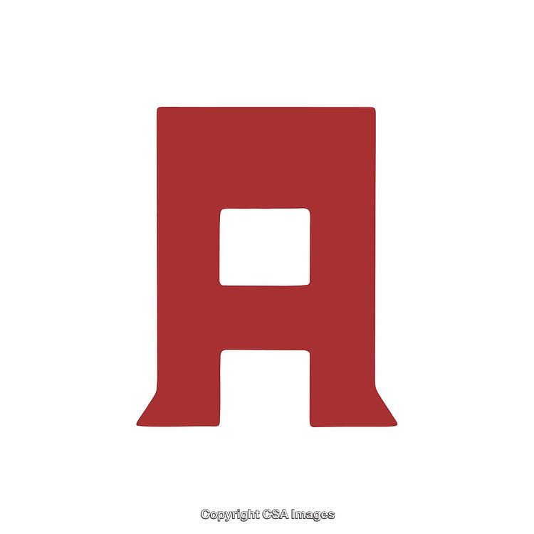 Red Stylized Letter A on White Background