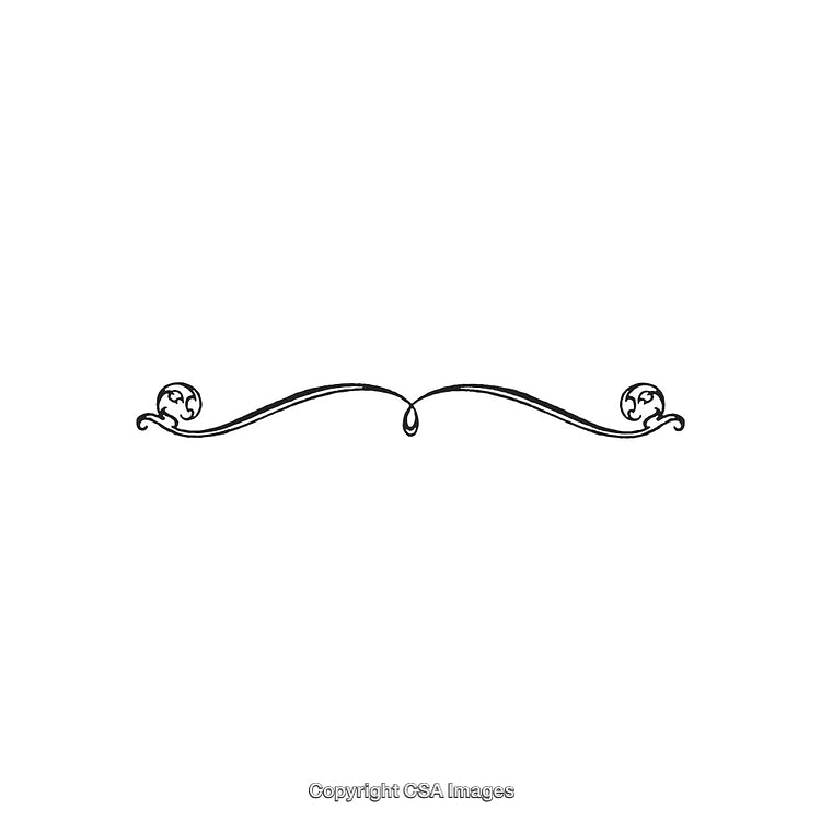 Elegant Black and White Decorative Ornament With Swirling Design