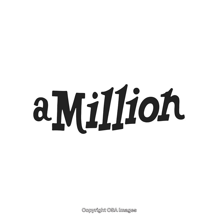 Abstract Typography Design Featuring the Word 'aMillion' in Bold Stylized Font