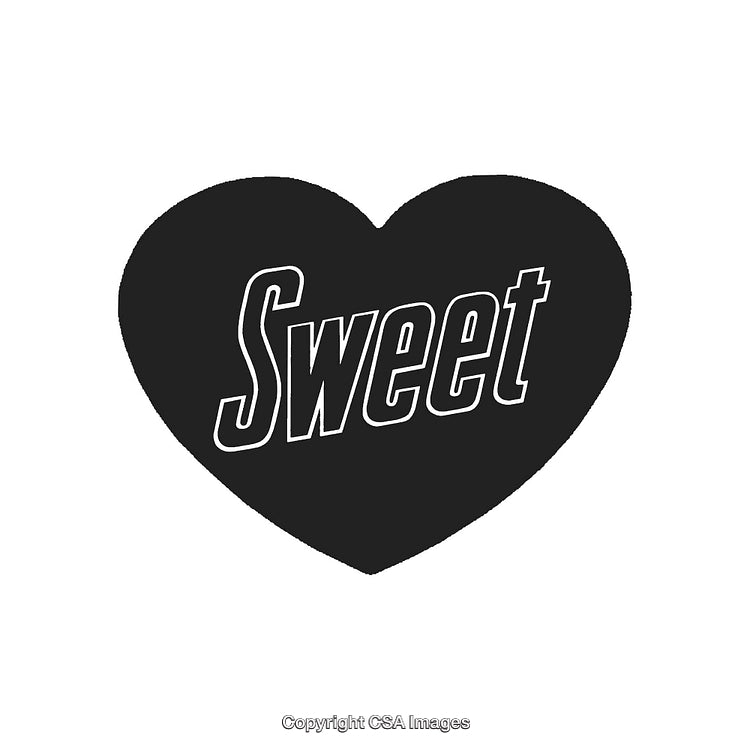 Black Heart Emblem With 'Sweet' Text in Bold Typography