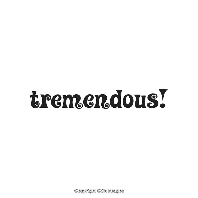 Tremendous Typography Design Featuring Bold Text with Unique Stylized Lettering