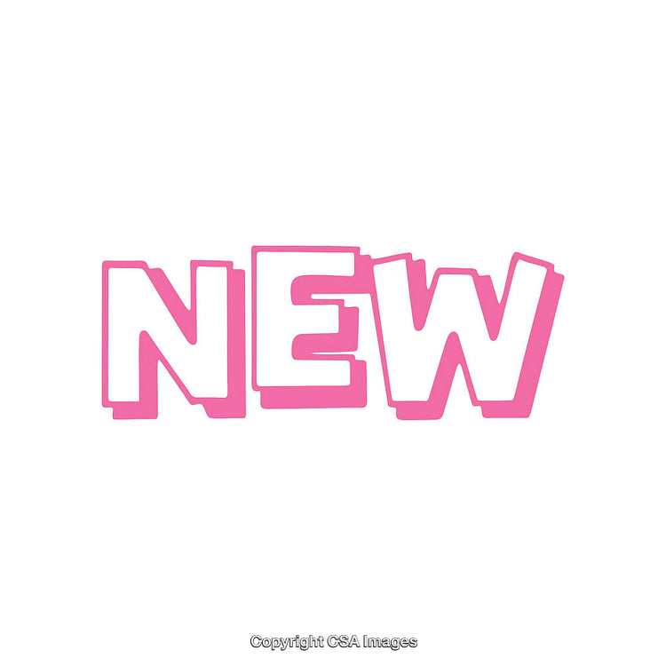 Vibrant New Text in Bold Pink With Simple Background