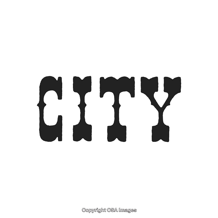 Creative Typographic Art Featuring Bold 'City' Text in Unique Font