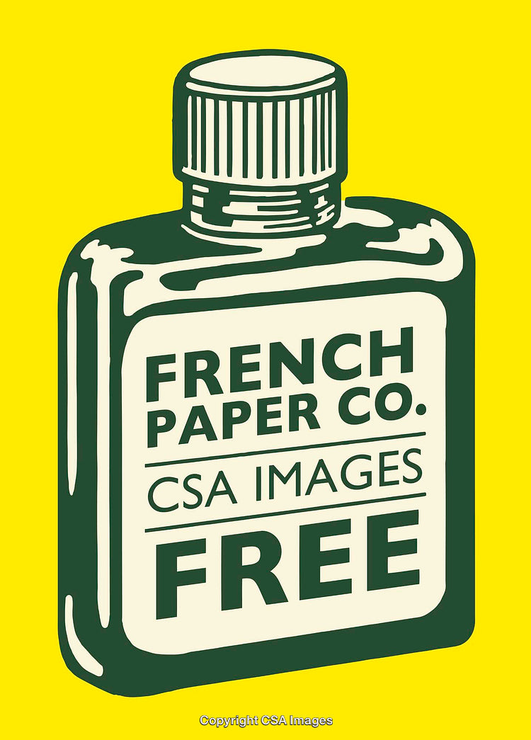 Retro Yellow Design with Free Text and Bottle Graphic Style Art