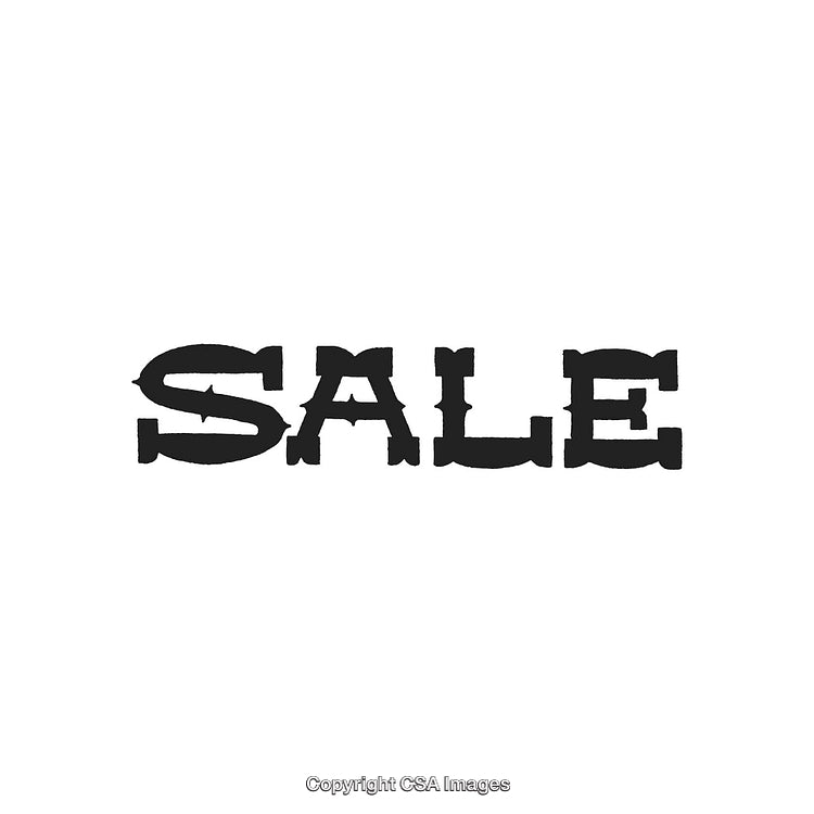 Bold Black Text Spelling 'Sale' on a Clean White Background