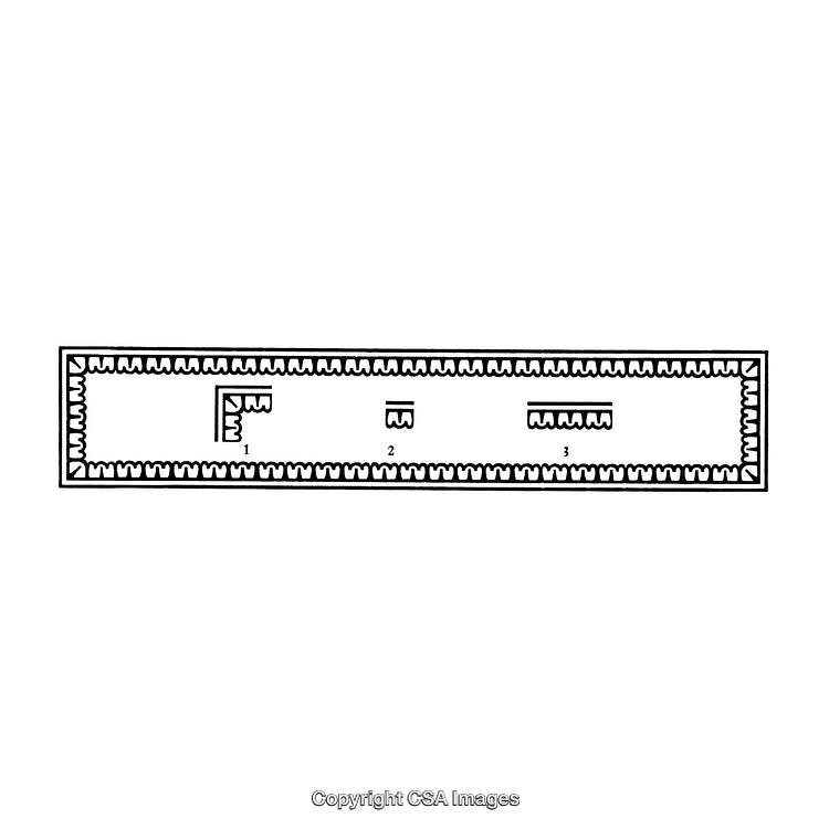 Detailed Black And White Decorative Border with Geometric Intricacies