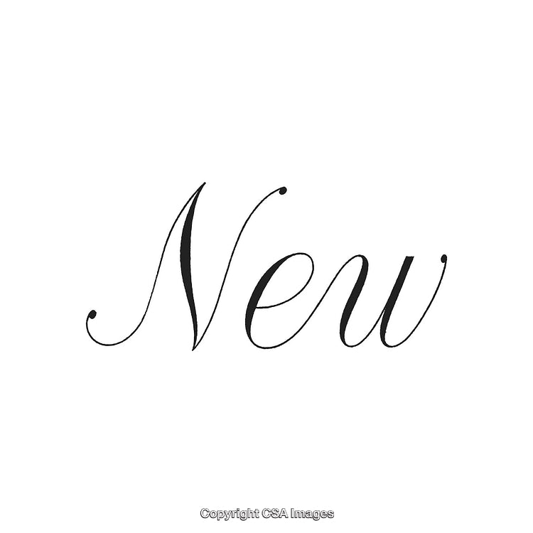 Elegant Typography Featuring the Word New in Stylish Cursive Script