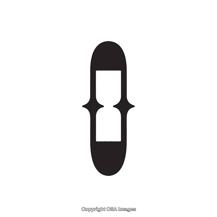Stylized Artistic Letter O Design in Monochrome