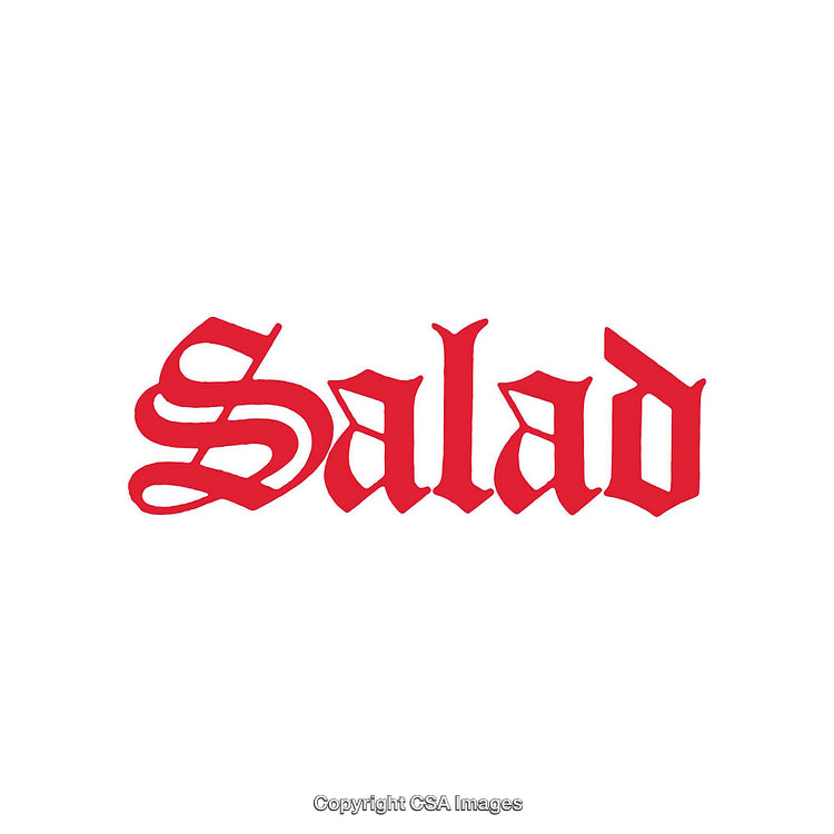 Bold Red Gothic Typography Display on White Background