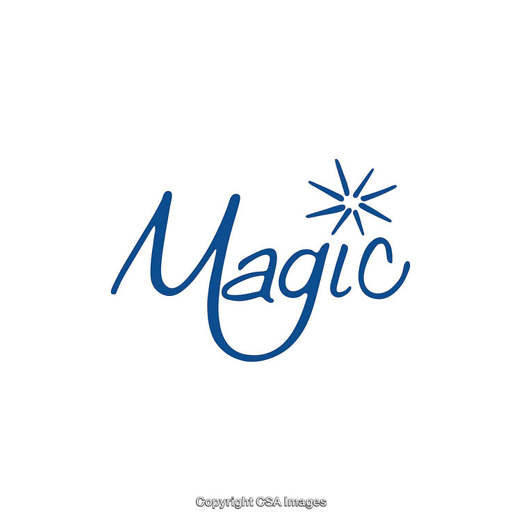 Blue Magic Logo Design with Elegant Star Element on White Background