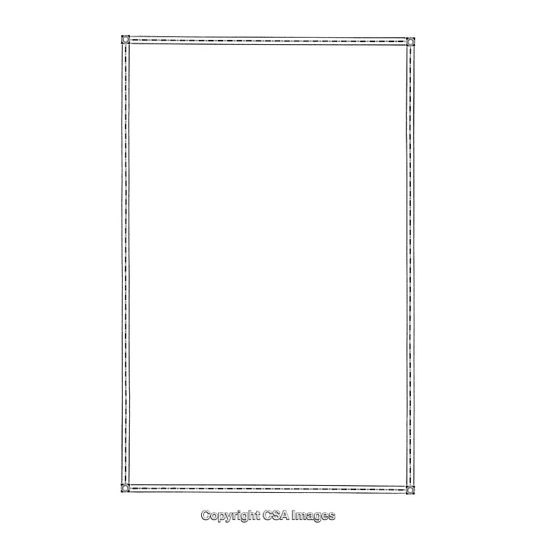 Minimalist Black and White Border Illustration for Design Projects