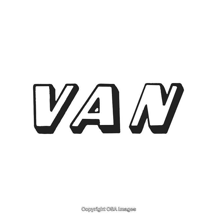 Bold Black And White Stylized VAN Typography Design