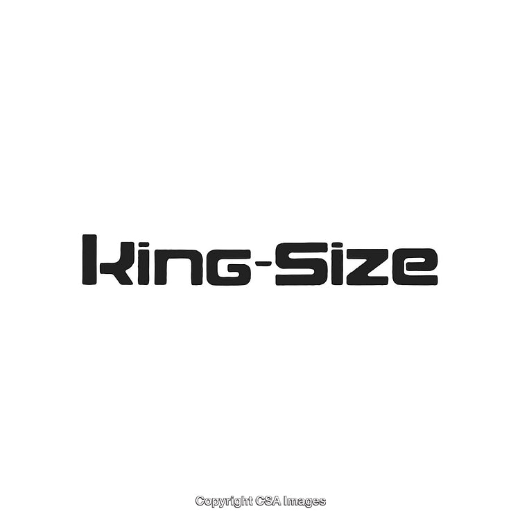 King-Size Bold Text in Black on a Clean White Background